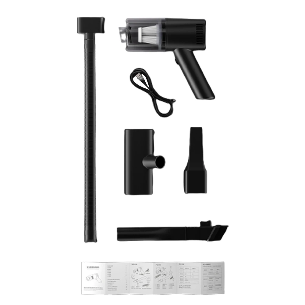 

With 4 Nozzles Cordless Handheld Lightweight Car Vacuum Cleaner Auto Sofa Rechargeable Powerful Suction Interior HEPA Filter