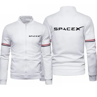 space x mens baseball jacket autumn fashion cool outwear jacket patchwork stand collar casual slim fit jackets and coats for men