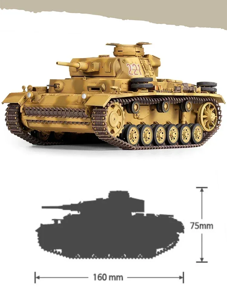 Фото Модель Академии 1/35, 13531, немецкий Panzer III Ausf J (Tp), сборочная сборка филе Северной Африки, масштаб, игрушки «сделай сам», комплект модели №2