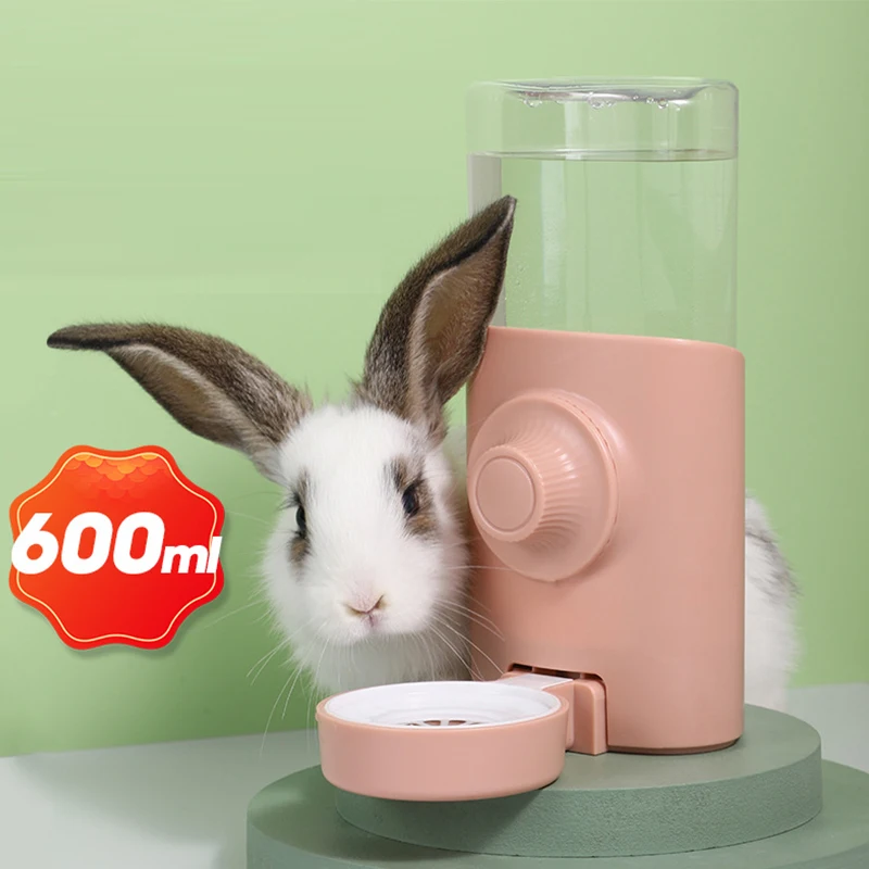 

Rabbit Cat Water Dispenser Pink Automatic Large-capacity Siphon Feeding Kettle Pet Watering Supplies Hamster Mini Pets Drinking