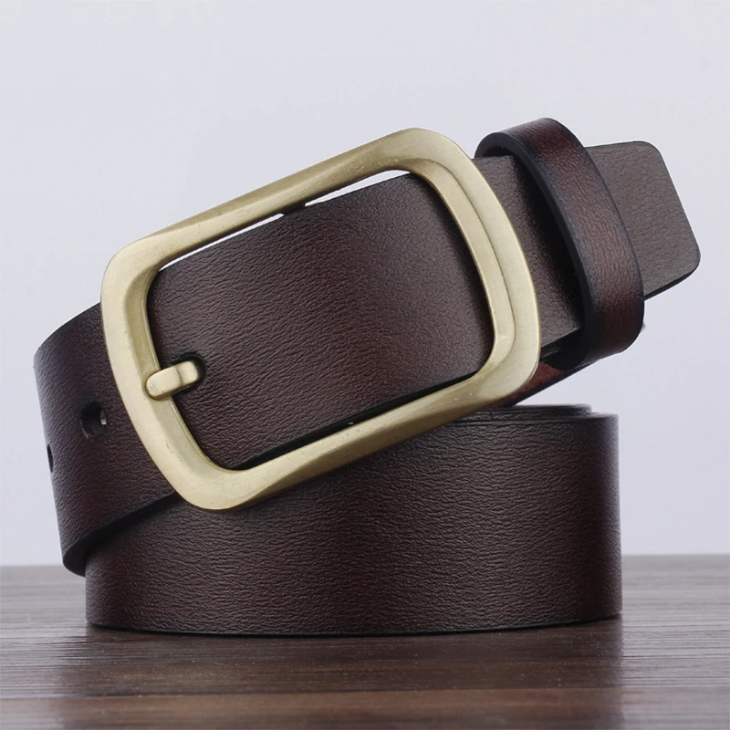 

Famous Brand Luxury Designer Belts for Men Vintage Cow Spilt Genuine Leather Pin Buckle Waist Strap Belt for Jeans High Quality