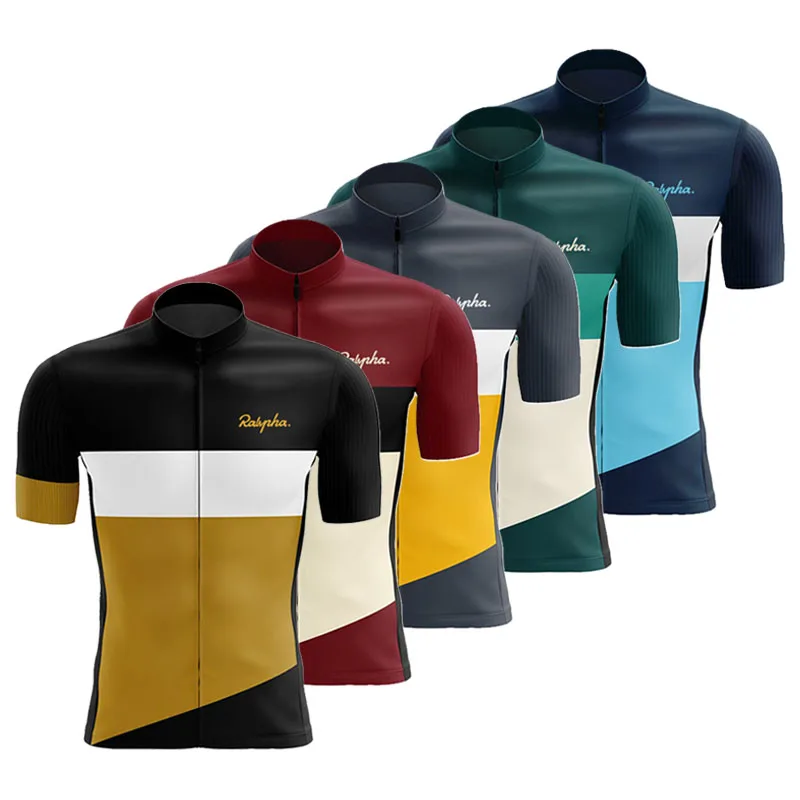

Cycling Jersey 2022 Rapha MTB Mountain Bike Race Cycling Shirts Short Sleeve Quick-Dry Male's Bicycle Wear New Pro Team Jerseys