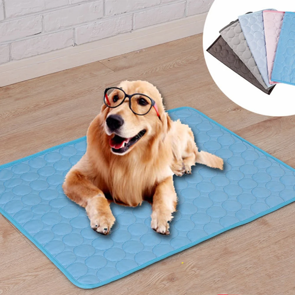 Dog Mat Cooling Summer Pad Mat For Dogs Cat Blanket Sofa Breathable Pet Dog Bed Summer Washable For Small Medium Large Dogs Cat