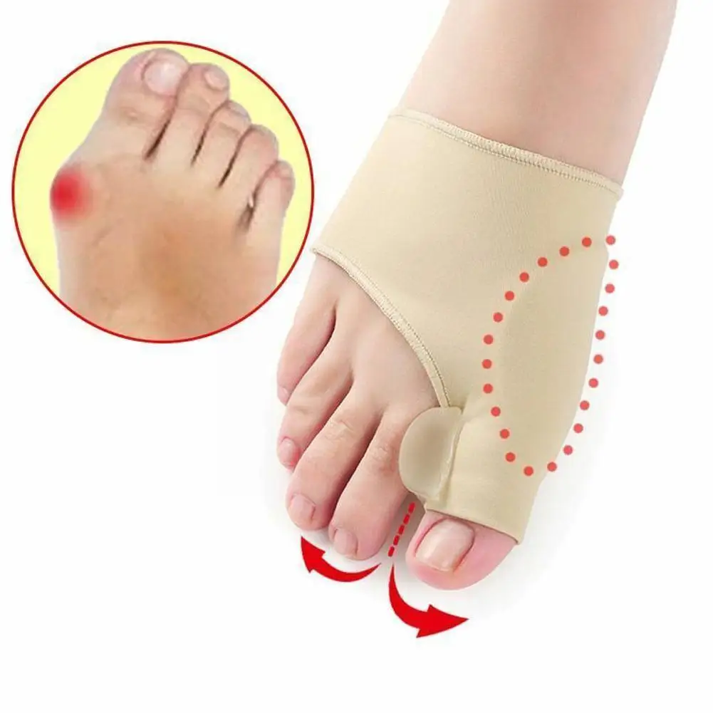 1Pair Feet Care Big Toe Hallux Valgus Corrector Orthotics Sock Thumb Bunion Bone Black Straightener Adjuster Correction Ped W5U0