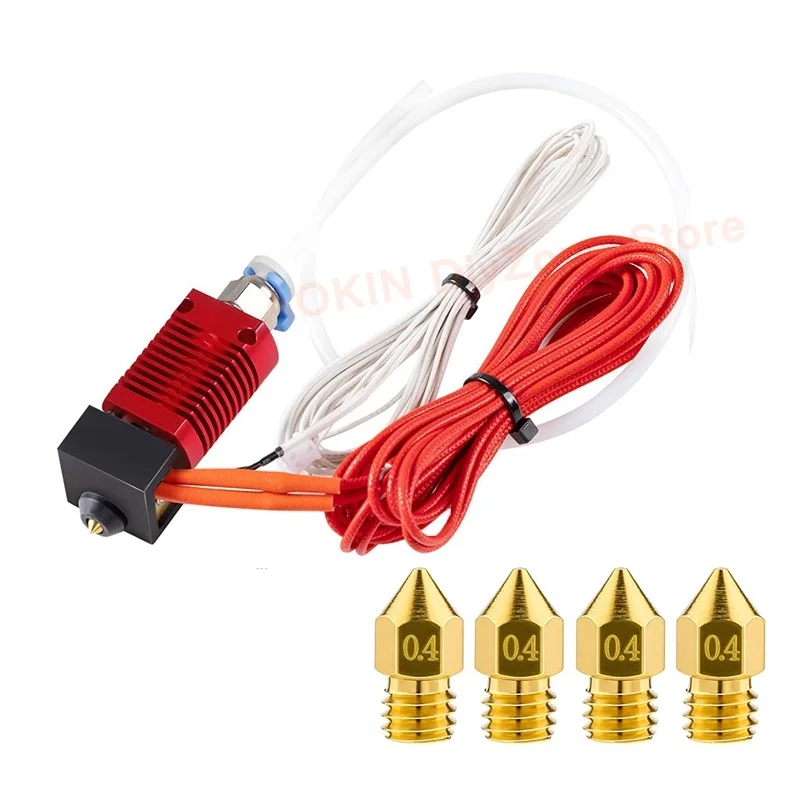 

Комплект для сборки Ender 3 V2 Hotend 24 В с ПТФЭ трубкой, сопла MK8 0,4 мм, силиконовая крышка для 3D принтеров Creality Ender 3 серии