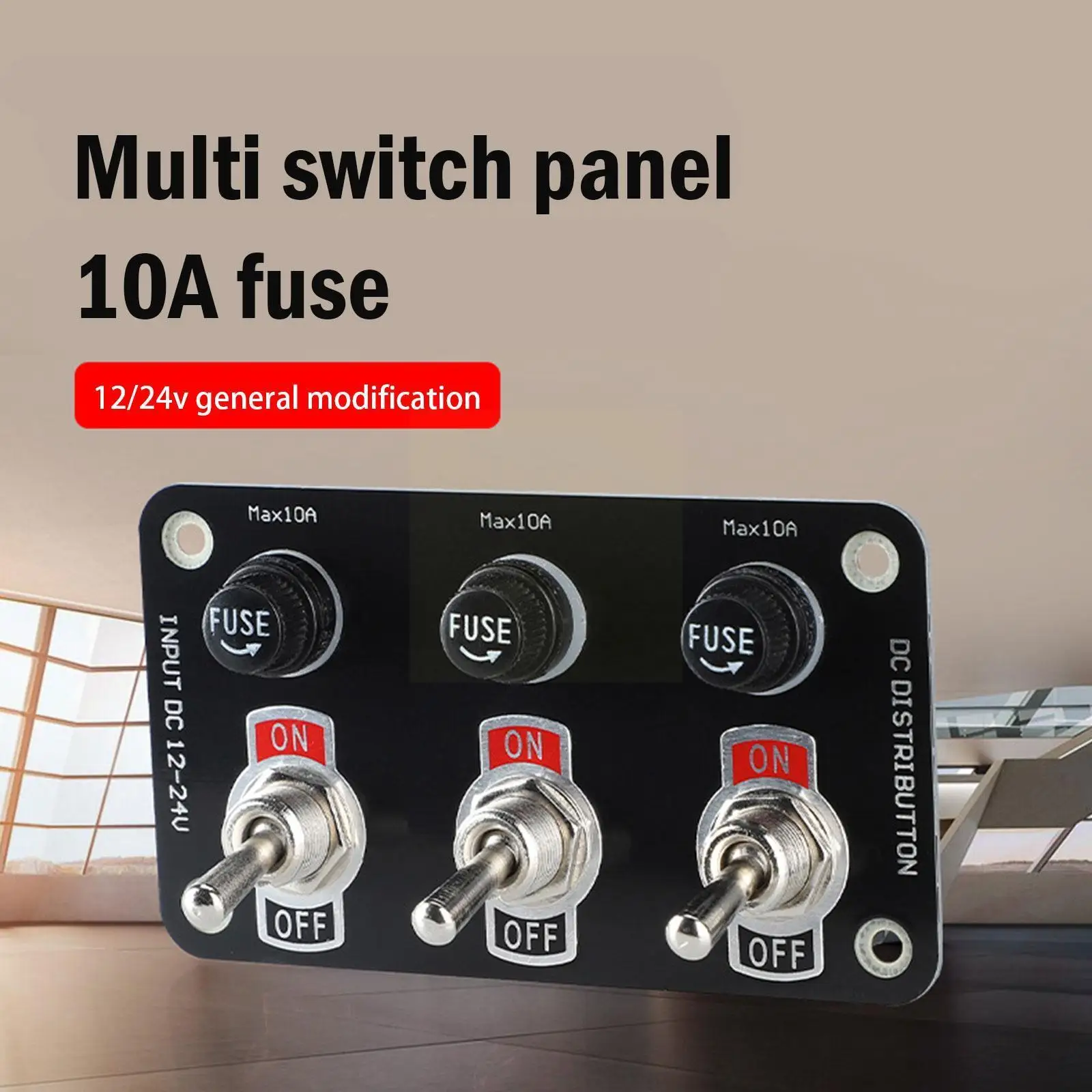 

12-24V RV Battery Switch Toggle Rocker Switch Panel 2 Replaceable Panel Holder Marine Size Fuse Toggle Metal Car Boat Switc B2G3