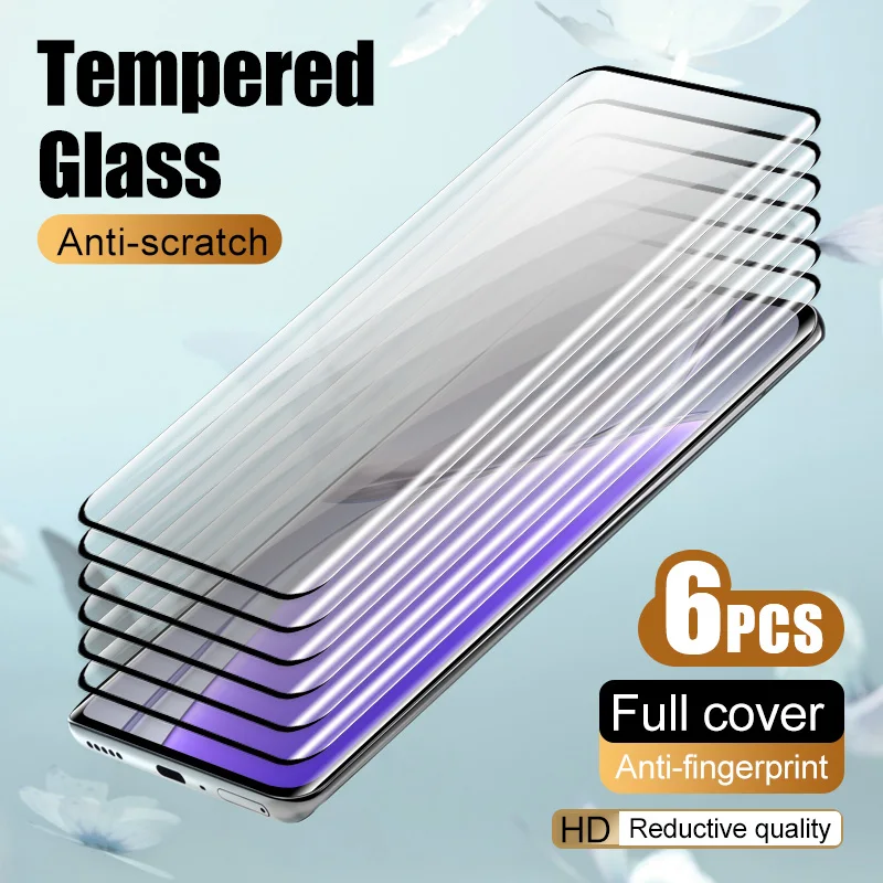 6 шт. закаленное стекло для OPPO Find X7 Ultra X6 Pro Reno 12 11 10 9 защита экрана телефона