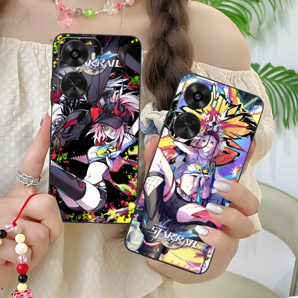 Чехол для мобильного телефона Honkai Star Rail Rappa Huawei Nova 12 11 10 9 8 7 Pro SE 5G черный мягкий