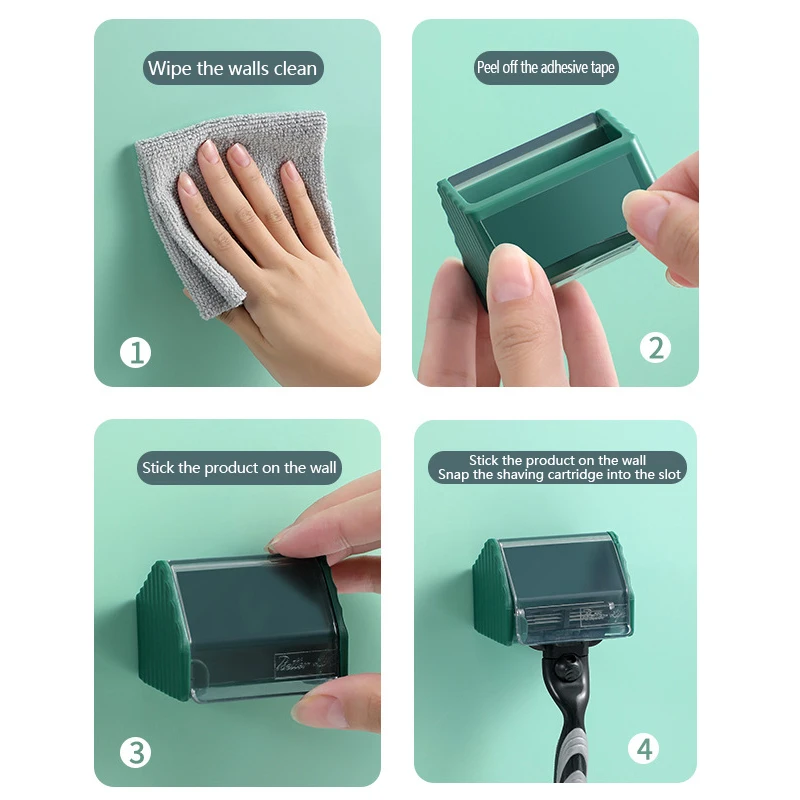 Мужской Держатель Для Бритвы Пластиковая Присоска Подставка Хранения Аксессуар