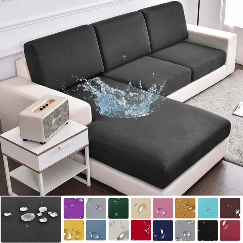 

Elastic WATERPROOF Sofa Cover Protector Cushion Covers for Sofa Washable Removable Livingroom Corner Sofas Kids Pets Seat Case