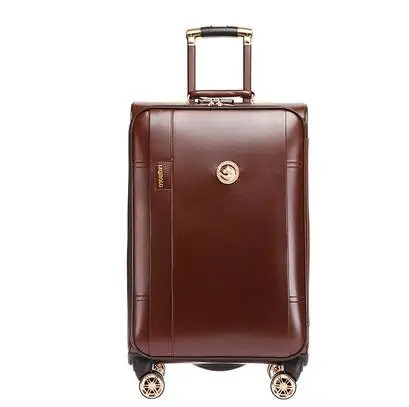 20 Inch PU leather Suitcas Men Rolling Travel Luggage Bag wheels Spinner Suitcase 24 Inch Travel Trolley baggage bag Trolley Bag