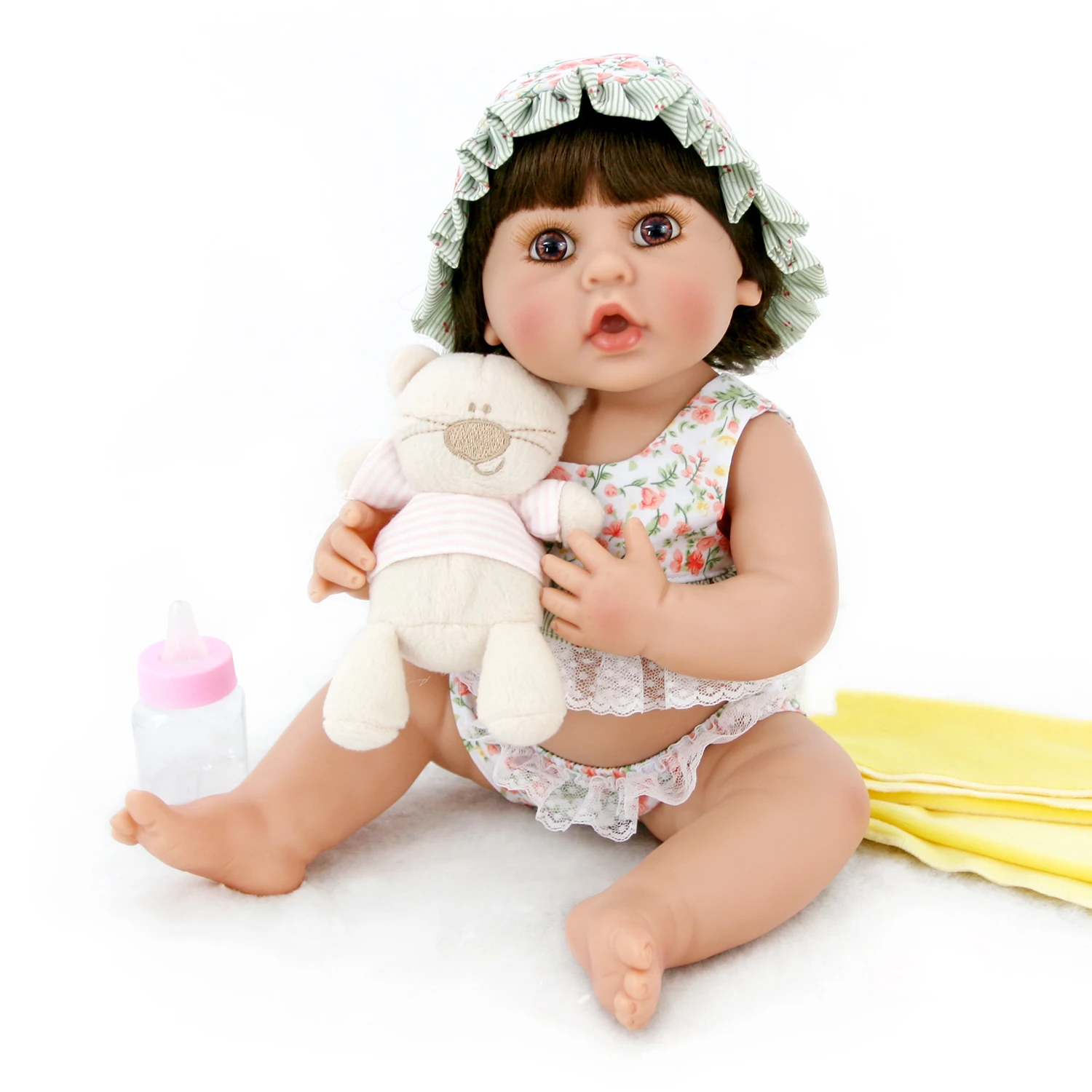 

High quality 60cm big reborn toddler princess Silicone vinyl adorable Lifelike Baby Bonecas girl bebe reborn menina Bonecas