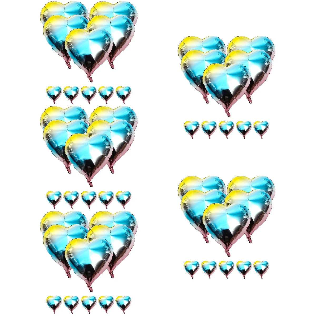 

50 Heart Balloons Festival Balloons Wedding Balloons Party Decorative Balloons Red Heart Balloons Aluminum Balloons