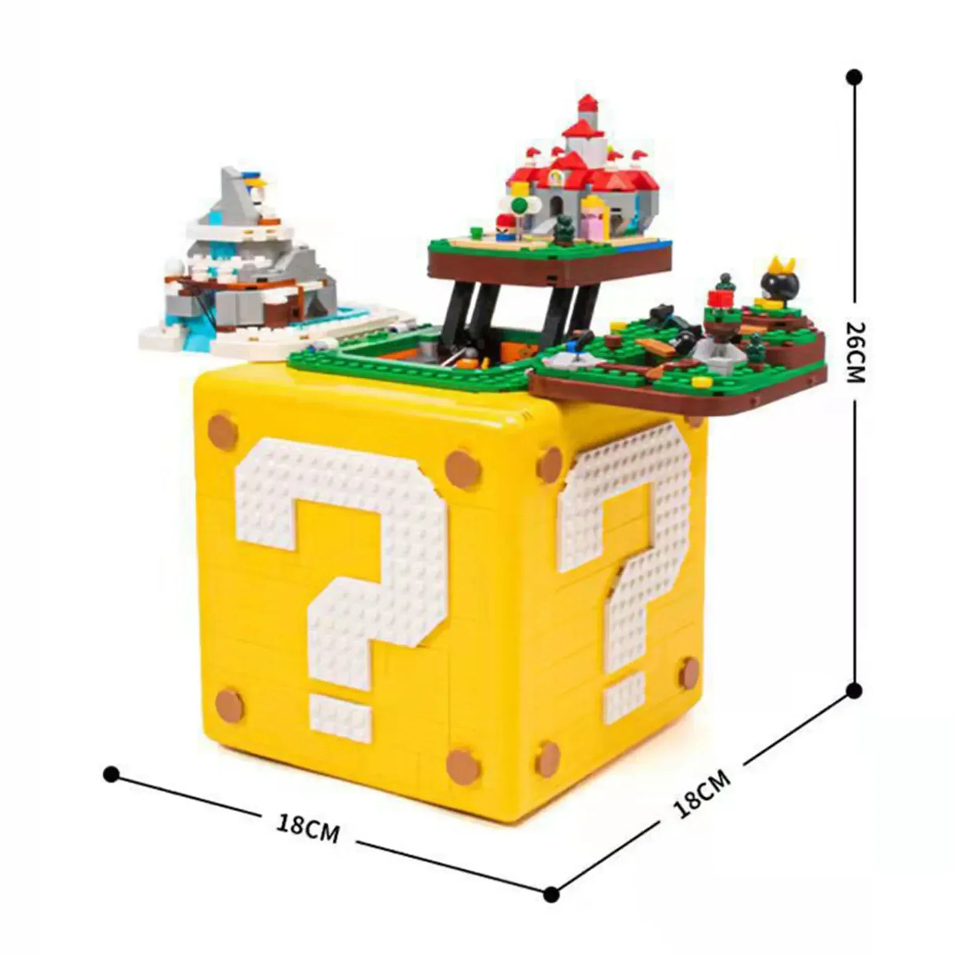 Новый совместимый 71395 64 строительные блоки со знаком вопросов игрушки для