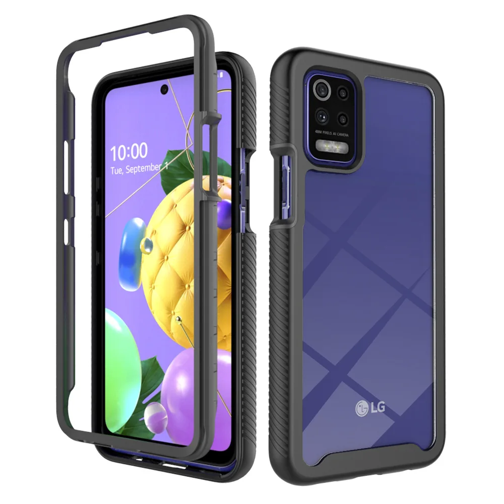 

Hybrid TPU/PC Sky Case For LG K52 K62 K42 Q52 Fundas Capa Two Layer Structure Shockproof Crystal Clear Shell Rugged Phone Cover