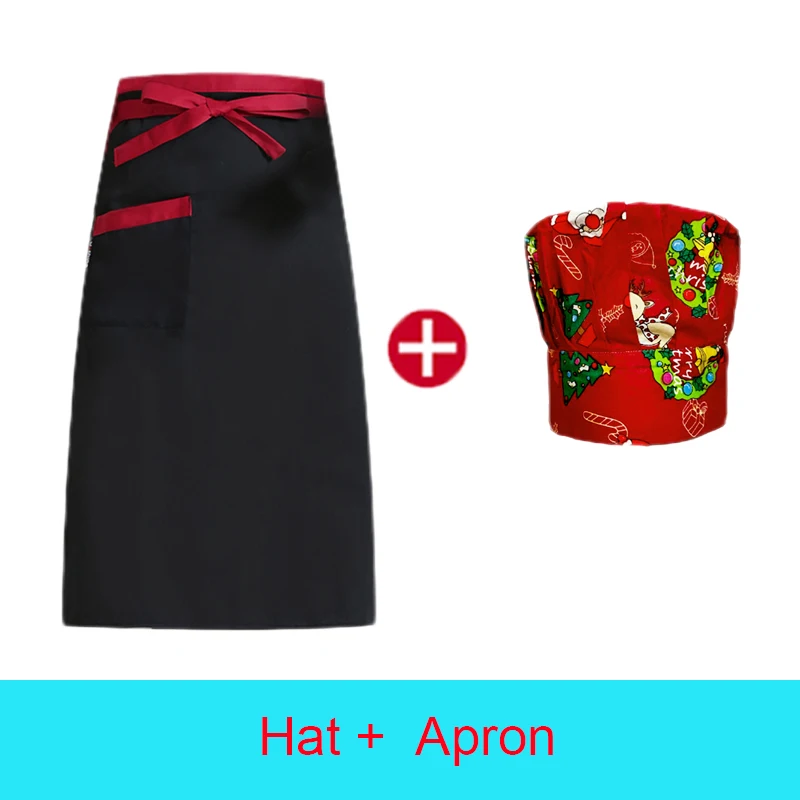 

Restaurant Female Kitchen Apron Hotel Chef Aprons for Man Bakery Cook Cooking Hat Cafe Waiter Work Hats Bar Bartender Cap