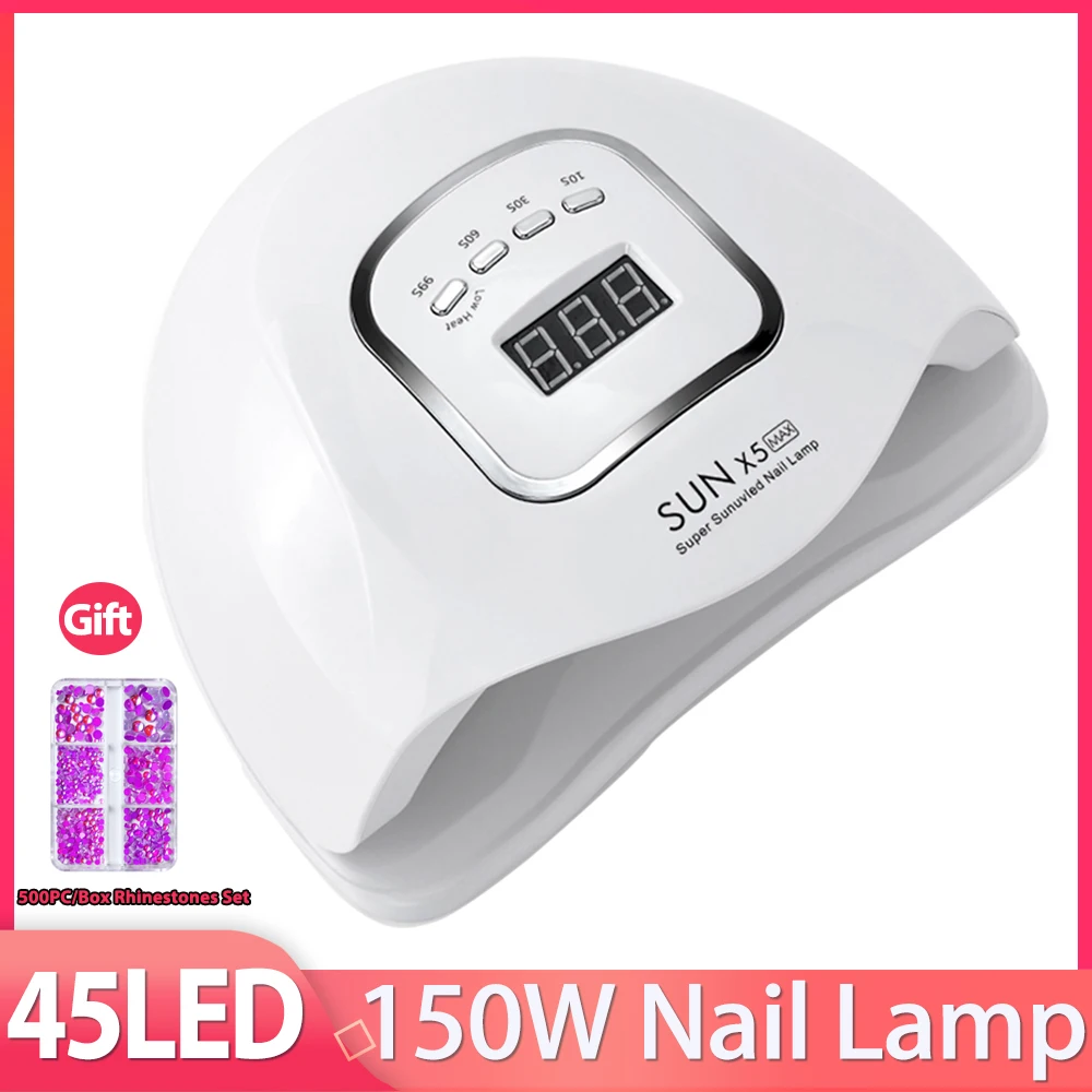 

SUN X5 Max Nail Lamp Professional 150W 45LED UV Lamp Portable Upgrade Polish Nail Dryer