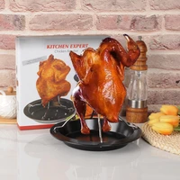 chicken bbq roaster rack foldable cooking grilling pan tool portable duck holder grill stand roasting tools kitchen gadgets