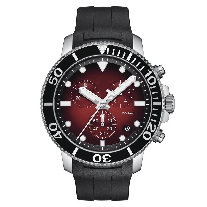 

mens watch T-SPORT Seastar Quartz Chronograph Horloge Black Rubber