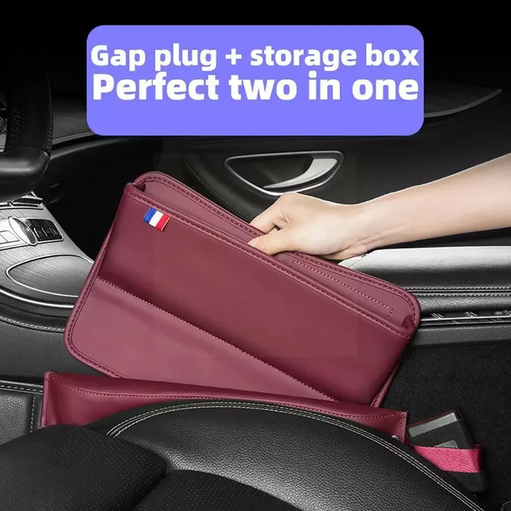 

Car Seat Slot Storage Box Leather Gap Plug Filler Phone Seat the Organizer Gap Interior Fill in Holder Decoration Accessori P3V4