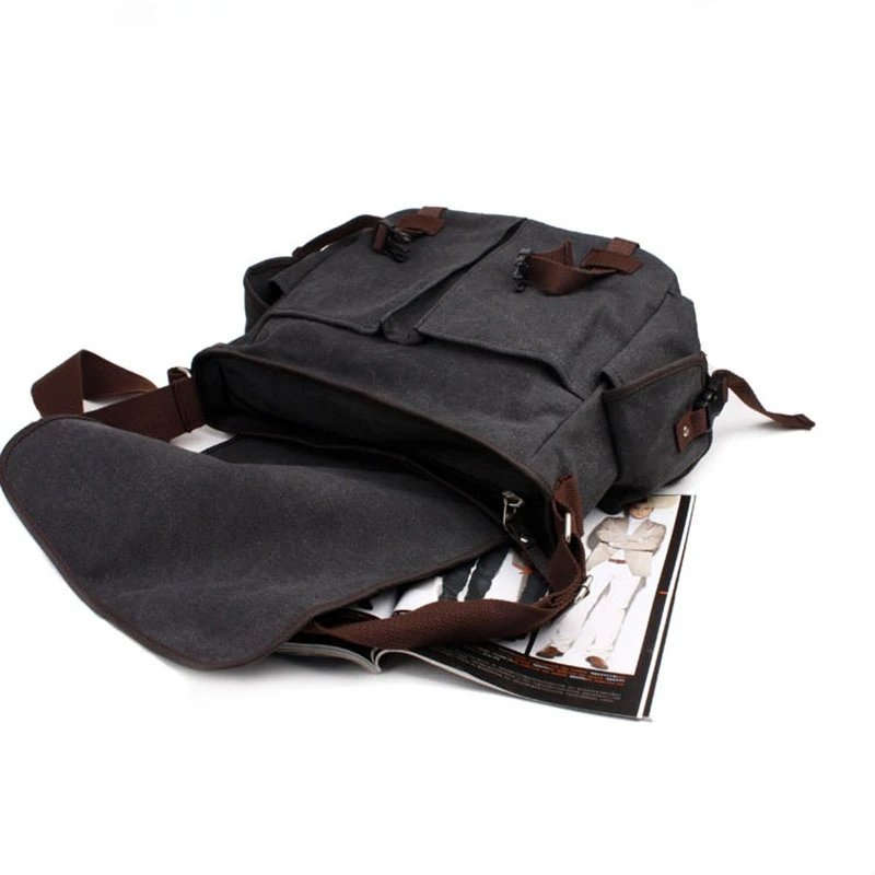 Canvas Bag Men Bag Sling Bag Messenger Bag Shoulder Messenger Bag Mens Cross Body Bag 2021 New Leisure Bag Student Bag Casual