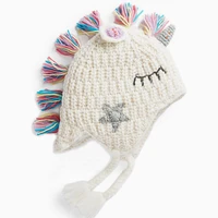 winter hat for baby girl children newborn photography props for kids girl warm unicorn hat baby hat
