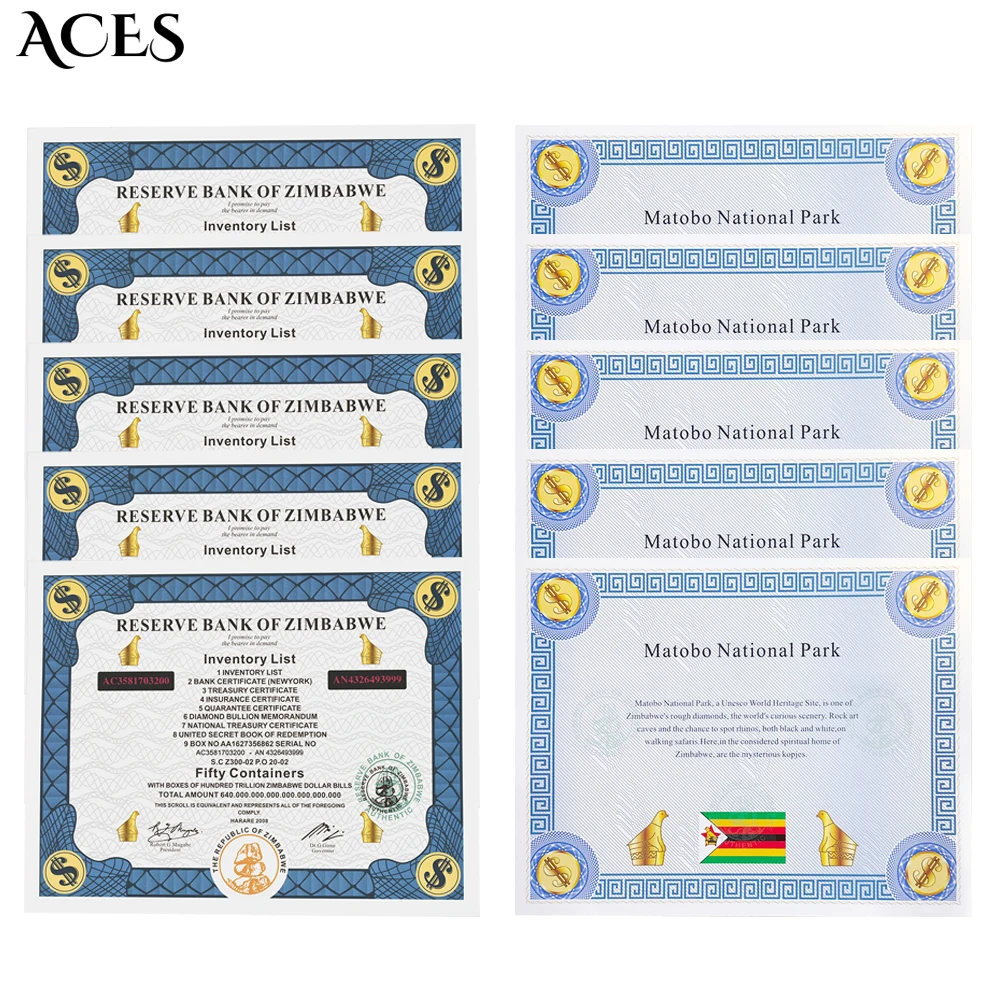 

Fifty Containers Zimbabwe Notes Inventory List Maximum Face Value Coenyerfiet Money with Serial Number Best Collection
