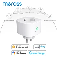 meross homekit wifi smart plug 16a eu standard socket timer function remote control support alexa google assistant smartthings