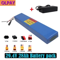 new 7s5p 29 4v 28ah electric bicycle motor ebike scooter 29v li ion battery pack 18650 lithium rechargeable batteriescharger