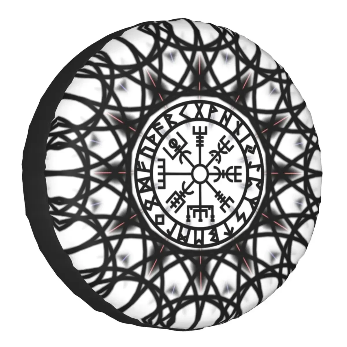 

Чехол для запасной шины Vegvisir Futhark Runes Compass Vikings для Jeep Pajero Viking Valhalla защита колес 14 "15" 16 "17"