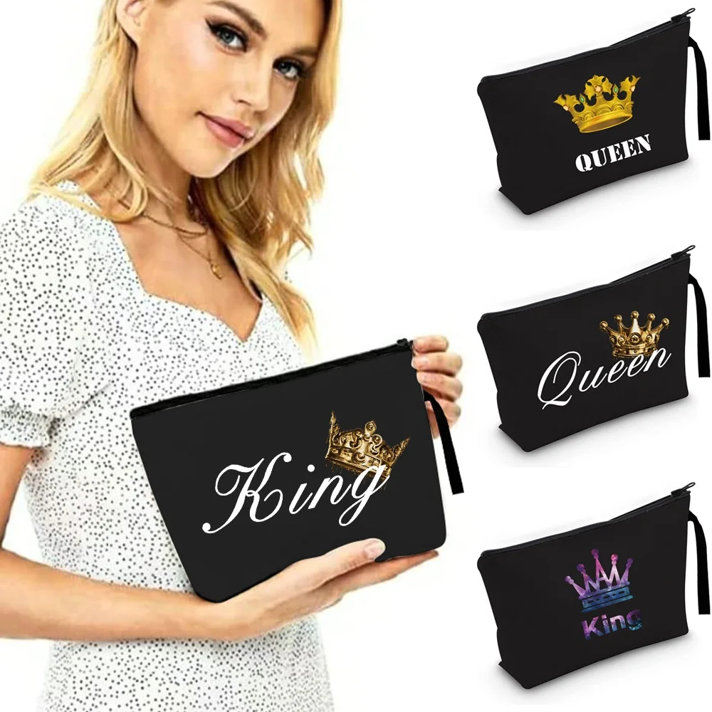 

Multifunctional Canvas Makeup Bags for Women Travel Bag King Series Cosmetics Storage Bag Zipper for Coins Organizer Beauty Bags