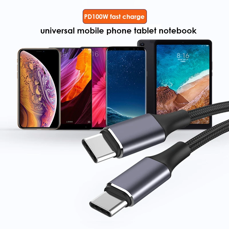 

Portable Charging Wire Fast Charging 40mb/s Type-c Pd Data Cable High Speed C To C Data Line Phone Accessories Stable 100w