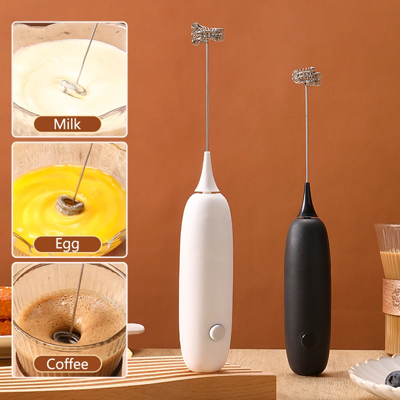 

Milk Frother Handheld Mixer Foamer Coffee Maker Egg Beater Chocolate Household Stirrer Mini Portable Blender Kitchen Whisk Tool