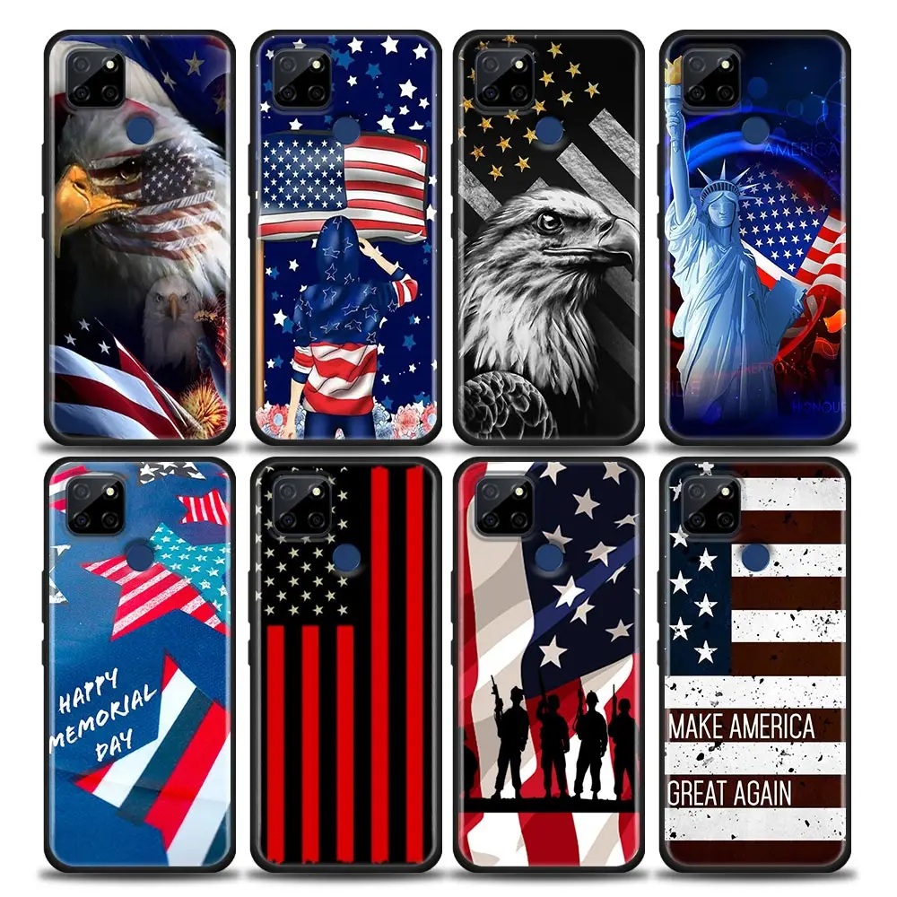 

The Stars And Stripes Funda Coque Phone Case for Realme 5 6 7 7i 8 8i 9i 9 XT GT GT2 C17 Pro 5G SE Master Neo2 TPU Case Capa