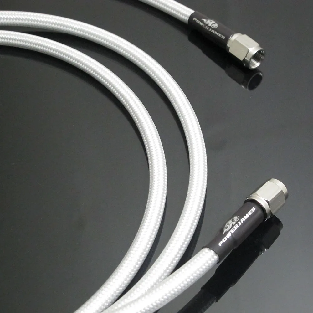 Шланг тормозной в оплетке из белой серебристой жемчужной стали 39 дюймов 100 см AN3