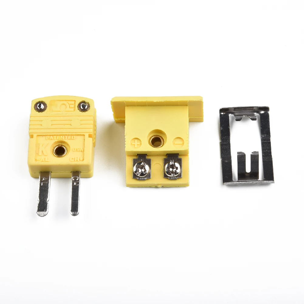 

Mini Thermocouple Socket Thermometer Plug Alloy Connector Nylon Plastic Aluminum Yellow Adaptor Universal K-Type