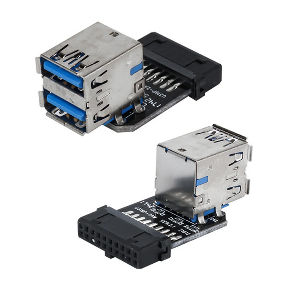 

USB 3.0 19 20 Pin Female to Dual USB 3.0 A Female Motherboard Adapter Converter