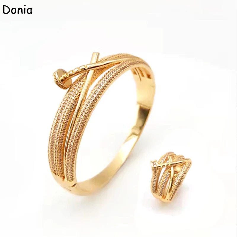 

Donia jewelry Luxury AAA zircon cross bracelet ladies ring bracelet fashion personality luxury creative jewelry