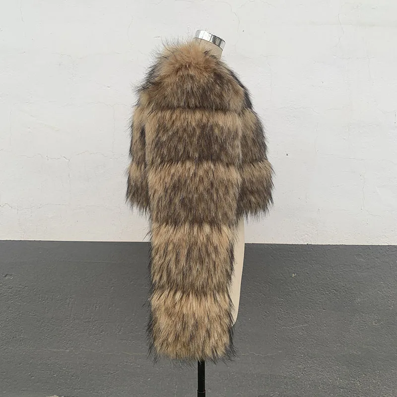 Женское пальто FANPUGUIZHEN из искусственного меха енота - купить по выгодной цене |