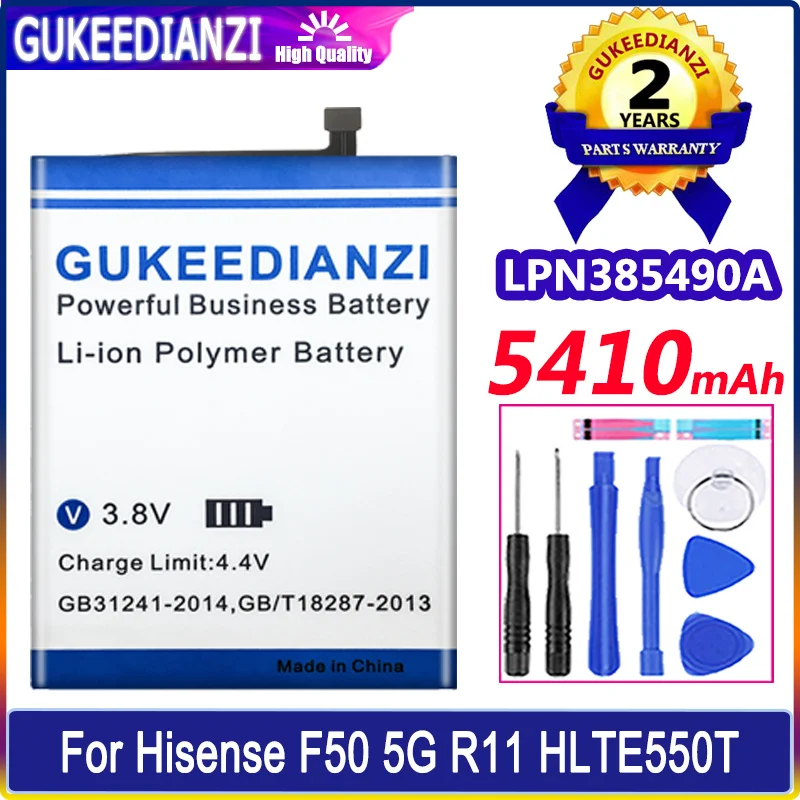 Аккумулятор GUKEEDIANZI LPN385490A 5410mAh для Hisense F50 5G HNR550T R11 HLTE550T Bateria