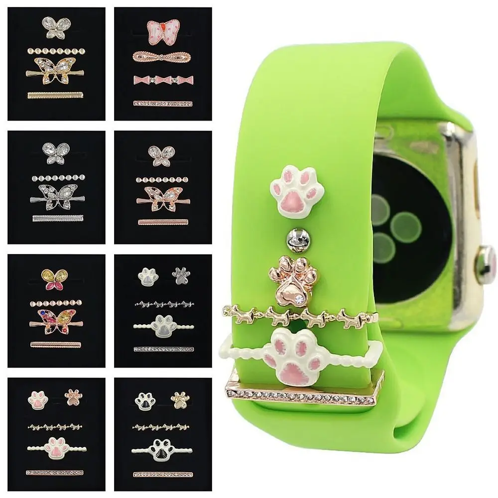 

Металлические подвески, часы, кольцо для Apple, Алмазное украшение для iwatch, браслет, силиконовый ремешок, ювелирные аксессуары