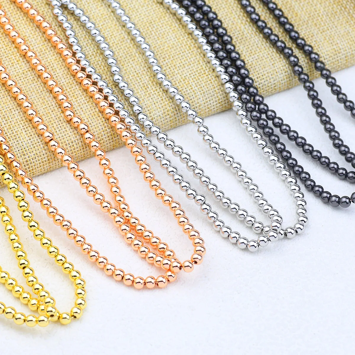 3/4/5/6/8 мм свободные круглые медные бусины распорки розовый