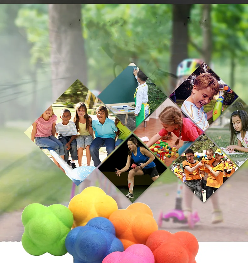 

1 шт. шестигранный мяч для реакции, силиконовый мяч для ловкости, координации тренировок, спортивных тренировок, фитнеса, тренировочный мяч ...