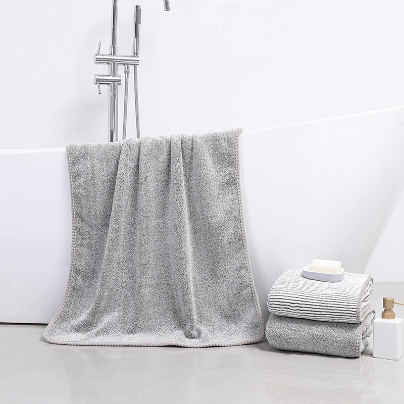 

New Japanese Bath Towel Couples Household Thickening Bath Antibacterial Bamboo Charcoal Fiber Soft Absorbent Bath Towel