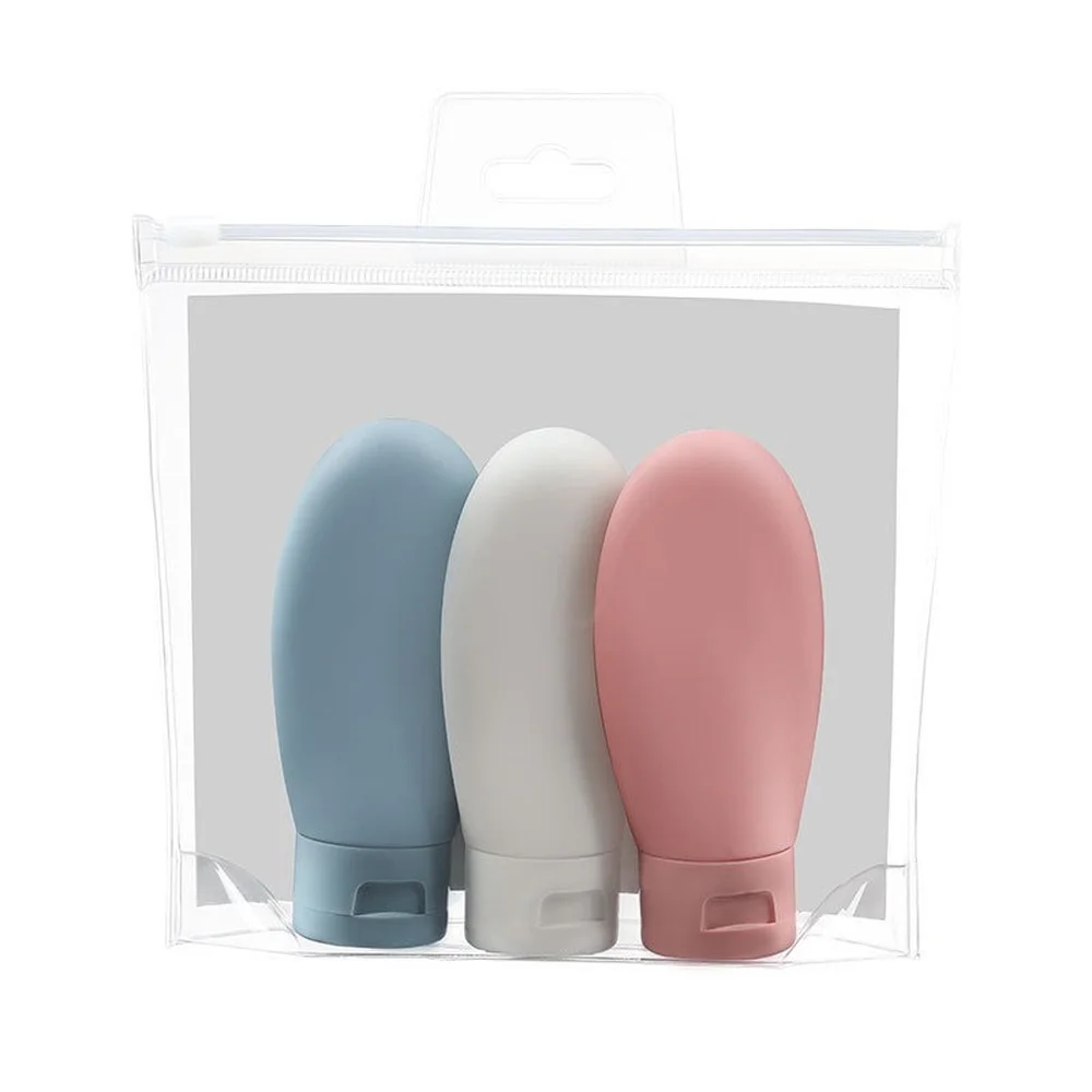 

3pcs/set Nordic Syle Travel Refillable Bottle Kit Portable Essence Shampoo Shower Gel Bottles Container Can carry on the Plane