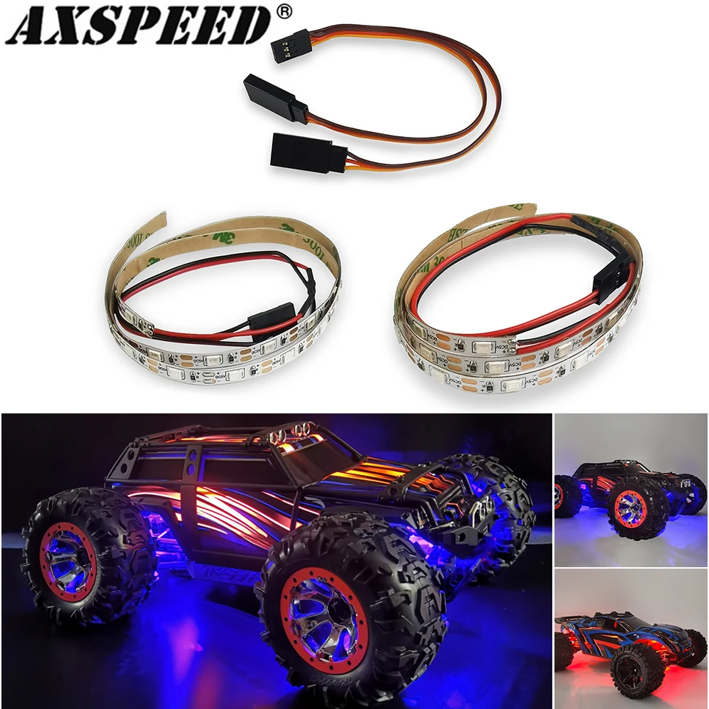 

Светодиодная оссветильник ная лента AXSPEED, декоративная лампа на шасси, 50 см, с Y-образным кабелем, для радиоуправляемых летательных аппарато...