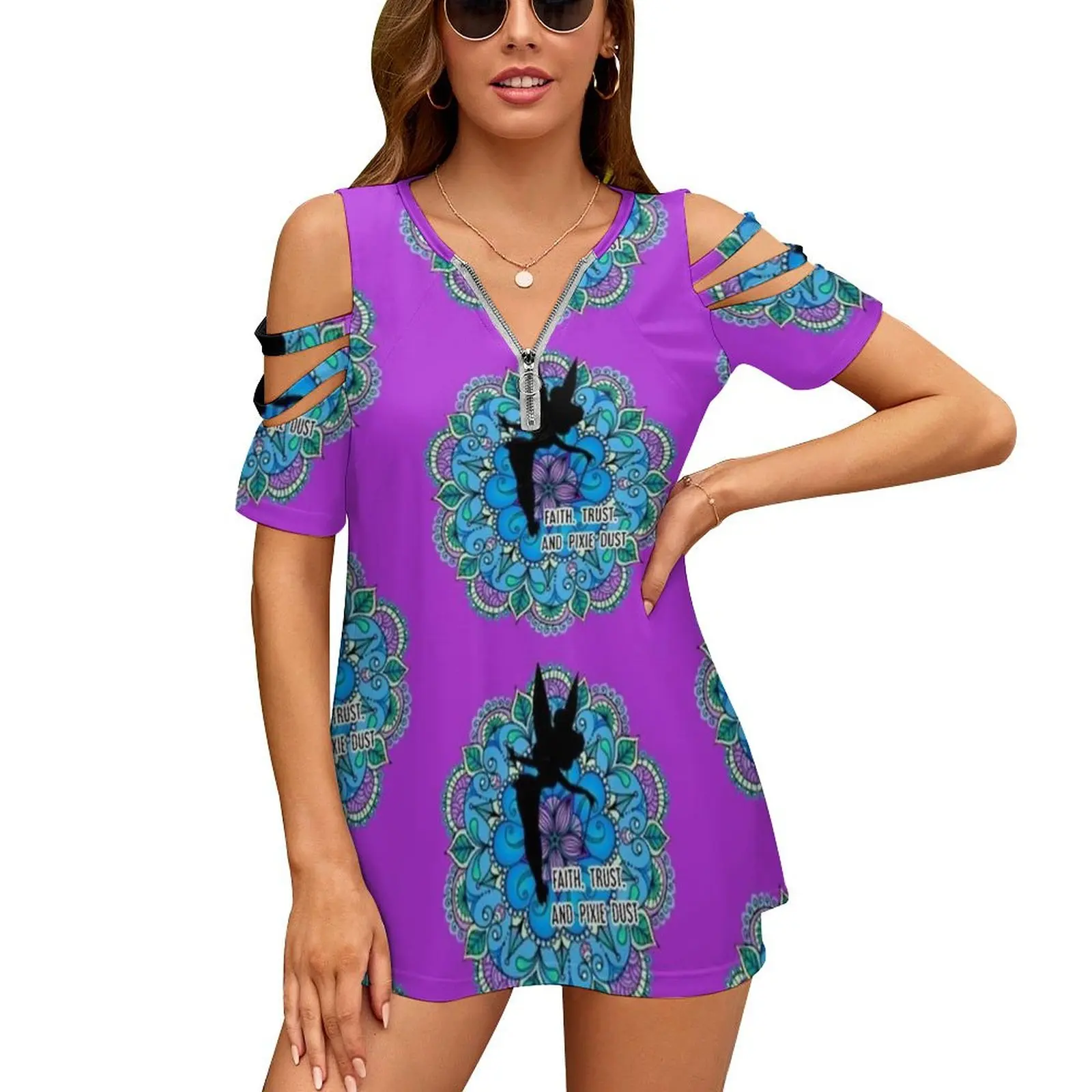 Женские пикантные винтажные футболки на молнии с принтом вера доверие и