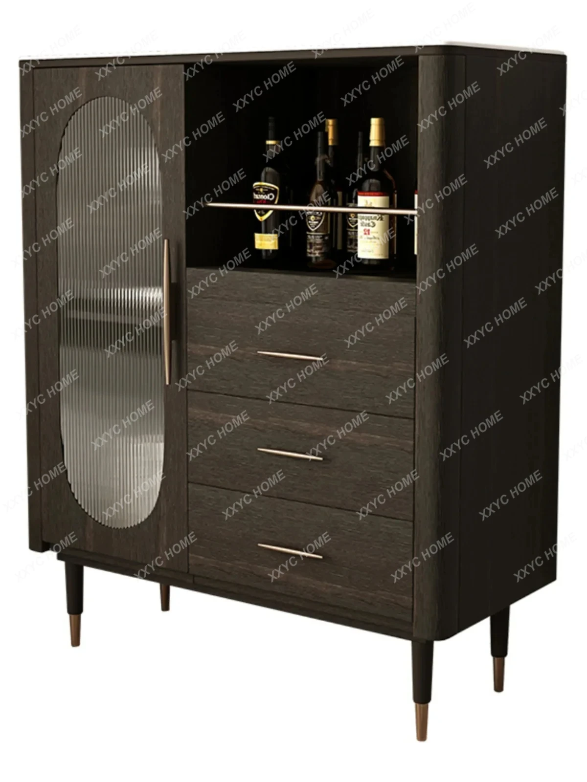 Французский ретро шкаф для хранения из цельного дерева светлый роскошный