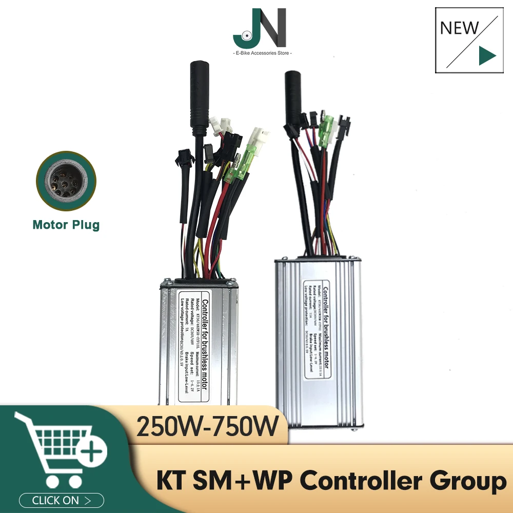 

KT 15A 17A 20A 22A 25A Ebike Controller Group with SM+WP Connector Must be Used with 24V 36V 48V KT Display for 250W-750W Motor