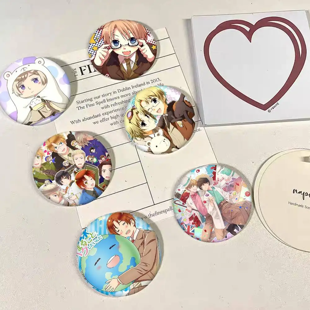 Фото Креативный круглый значок-брошь по аниме Hetalia World Series, аксессуар для одежды и рюкзаков, значок на лацкан №5
